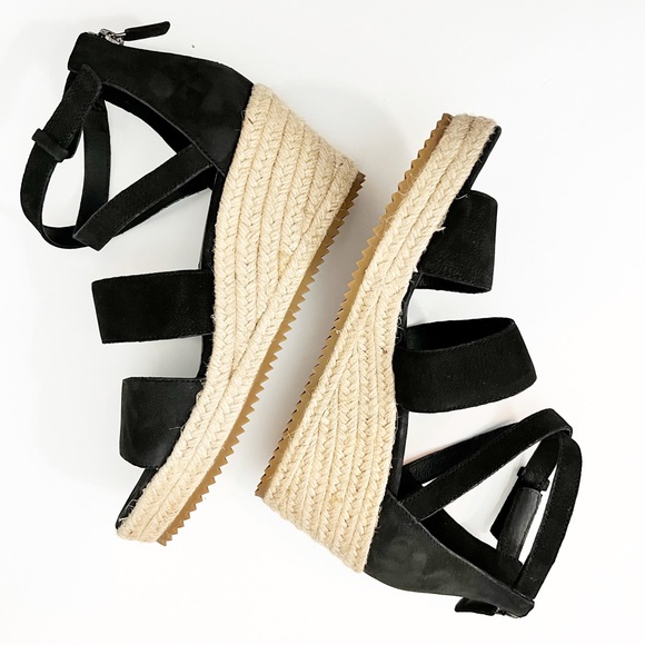 Eileen Fisher Wali Black Espadrille Sandal - Picture 2 of 6